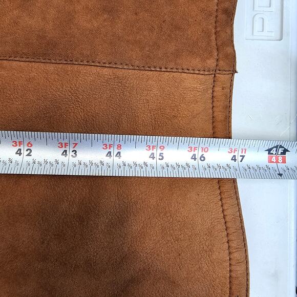 Christia Coat Brown Sheepskin Shearling Jacket Italy Bohemian Hippie Embroidered - Picture 9 of 16